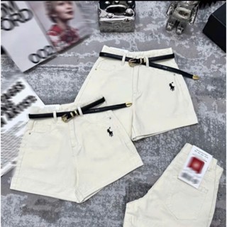 Quần Short Jeans Nữ Chauzi , Quần Đùi Nữ Chất Liệu Denim Trắng Thêu Ngựa Cổ Điển Phong Cách Giản Dị QS819