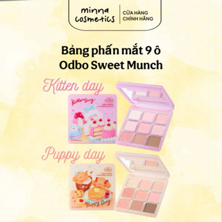 [Odbo] Bảng Phấn Mắt Odbo 9 Ô Sweet Munch Eyeshadow Pallete Kèm Kẹp Tóc