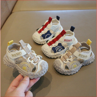 MỚI Dép Sandal Giày Thể Thao Phối Lưới Quai Dán Cho Bé Trai K060