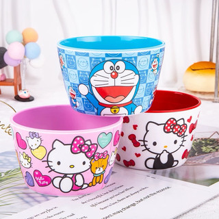 🌸𝐓𝐀̣̆𝐍𝐆 𝐐𝐔𝐀̀🌸 Chén tròn 2 màu Hello Kitty - Doremon Doraemon