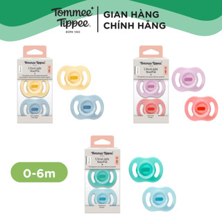 Ty ngậm silicon siêu nhẹ cho bé Tommee Tippee Ultra Light 0-6 tháng (vỉ đôi)