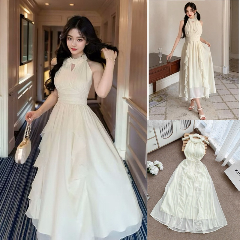 ĐẦM 2S BBD MAXI XƯỢC KEM