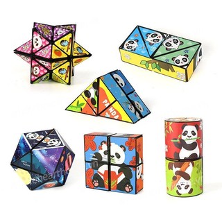Đồ chơi khối Rubik Panda 3D thay đổi hình dạng độc đáo cho bé, khối rubik ma thuật giúp phát triển trí tượng tượng