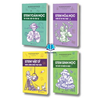  Sách - Combo STEM Toán học - Hóa học - Sinh học - Vật lý dành cho học sinh - Phát triển tư duy logic khám phá khoa 
