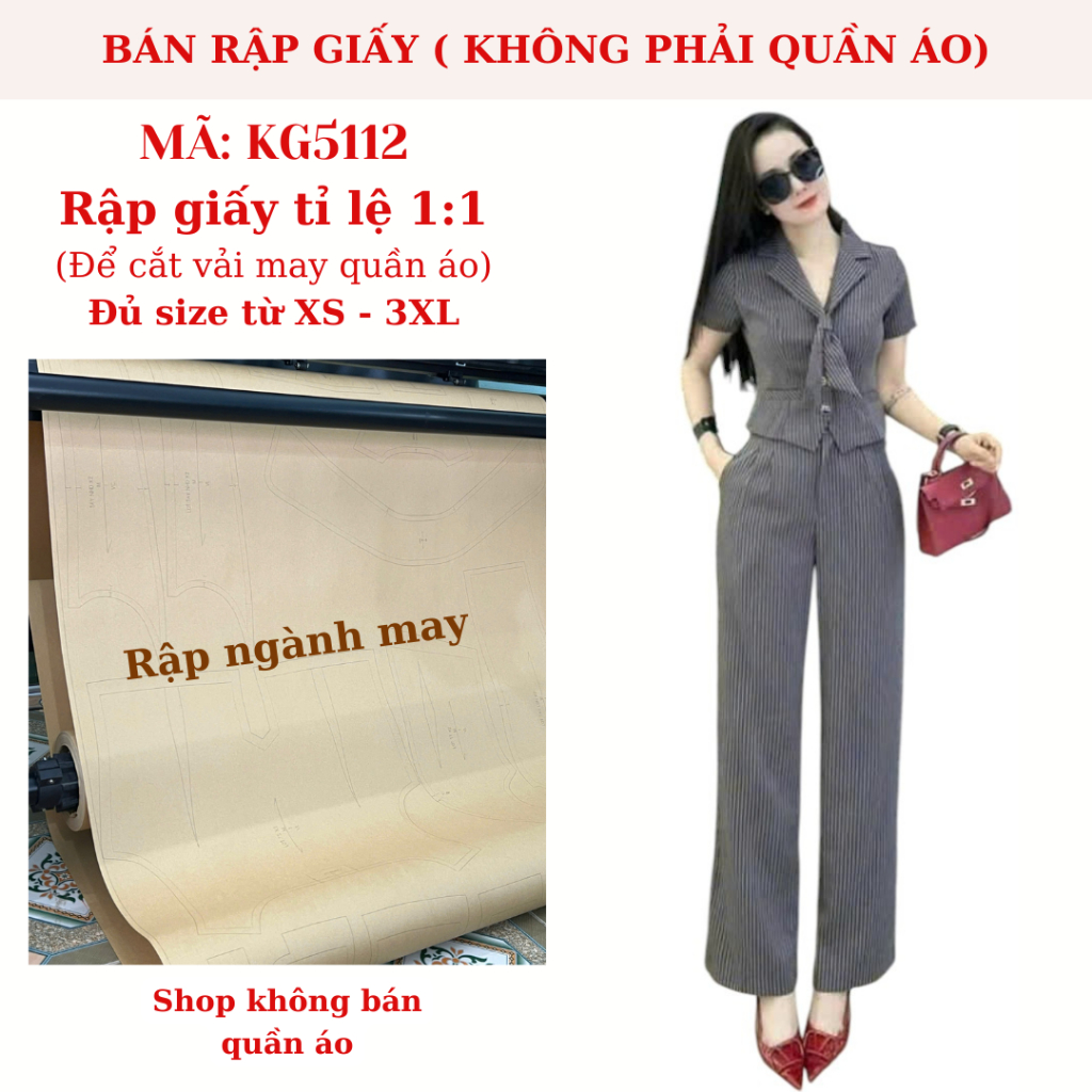 RẬP GIẤY ÁO KÝ GIẢ MÃ KG5112 ( KHÔNG CẮT SẴN )