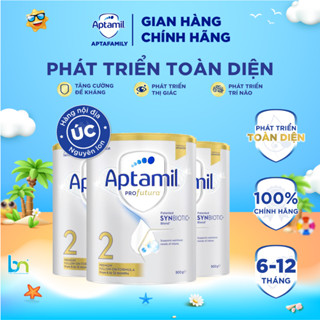 Combo 3 hộp sữa Aptamil Profutura Úc số 2 dành cho bé từ 6 - 12 tháng 900g