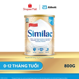 Sản phẩm dinh dưỡng công thức cho trẻ từ 0-12 tháng tuổi: Similac 0+ 850g/800g