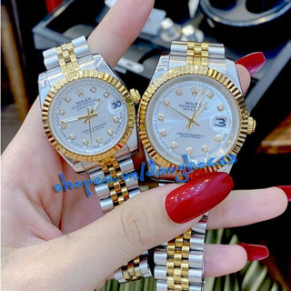  Đồng Hồ Thời Trang Nam Rolex dây thép đúc đặc kim dạ quang phát sáng viền băm sang trọng đẳng cấp 