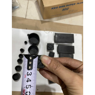 Combo 10 nắp cao su, núm chụp vuông, nắp bít vuông 20-25-30-40-50mm