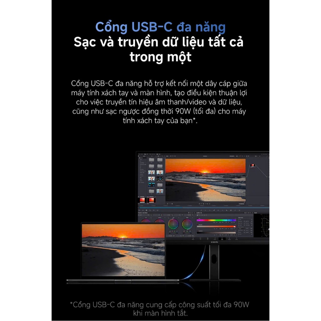 Màn hình máy tính Xiaomi 4K Monitor A27UI 27inch ELA6221EU - Màn hình cứng IPS - HDR10 - Giảm ánh sáng xanh | BigBuy360 - bigbuy360.vn