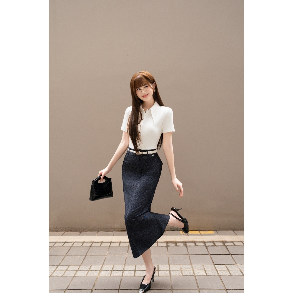 Chân váy dáng dài phối túi LV171 | BigBuy360 - bigbuy360.vn