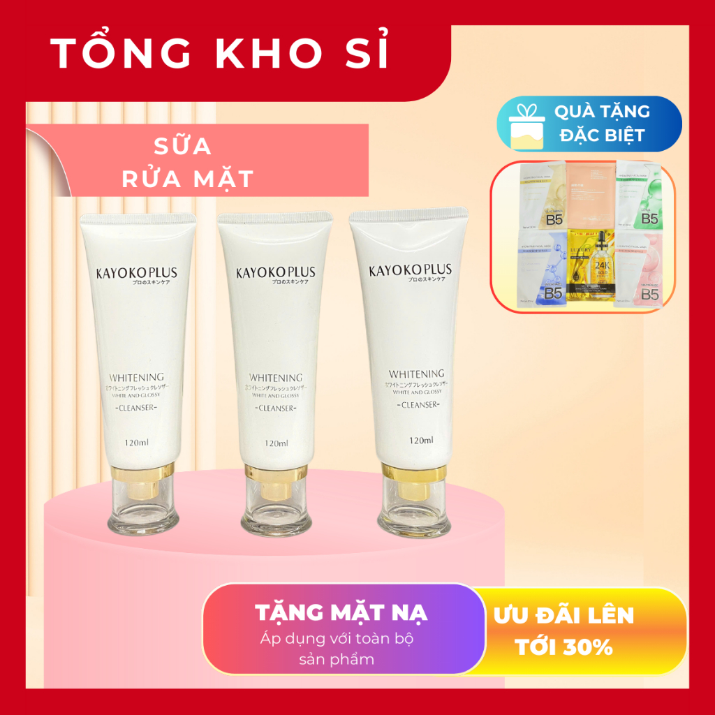 SỮA RỬA MẶT TRẮNG DA KAYOKO PLUS TRẮNG SẠCH SÂU TRẮNG DA