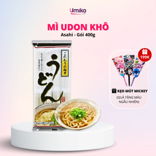  Mì Udon khô Asahi Nhật Bản tiện lợi thơm ngon hương vị ẩm thực truyền thống túi 400g - Umiko 