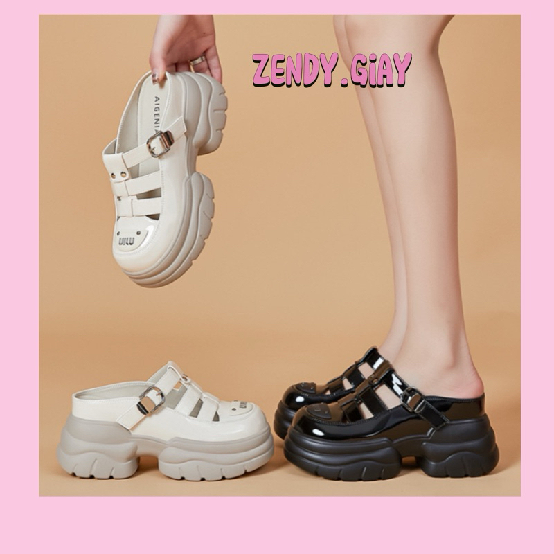 [QCCC TĂNG Size] Giày Sục Nữ Miu SỤC Đế Cao trắng Xinh nâng đế tôn dáng sục thể thao lười