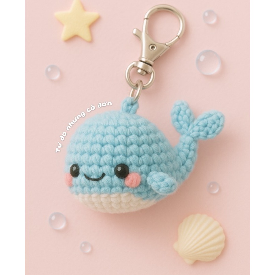 Móc khoá Cá heo cô đơn 52hz