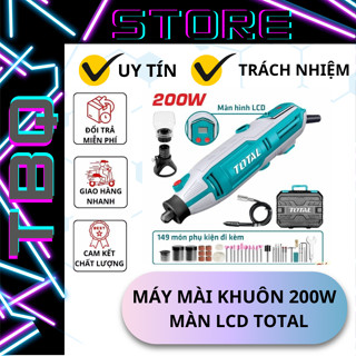 Máy Mài Khuôn Mini 200W Total TG2006 - Màn Hình LCD, 149 Phụ Kiện Đi Kèm | Chuyên Nghiệp, Tiện Lợi