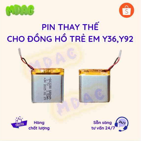 Pin thay thế cho đồng hồ thông minh y36,y92