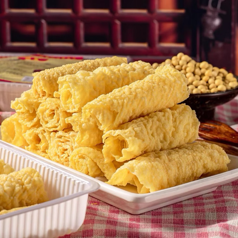 Hủ trúc cuộn nhúng lẩu/ Váng đậu cuộn thả lẩu/ Váng đậu ăn chay