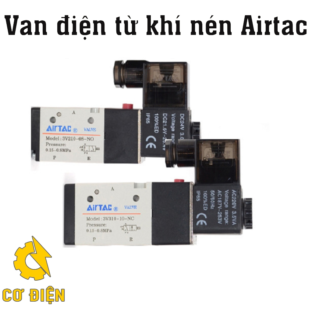 Van điện từ 3V210-08, Van điện từ khí nén Airtac