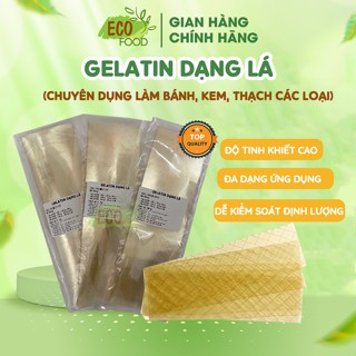  Gelatin Lá Chính Hãng Combo 10 lá Gelatin Làm Thạch Bánh Mouse Cheese Cake - EcoFood 