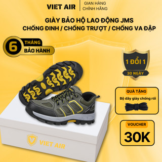 Giày Bảo Hộ VIET AIR JMS Mũi Thép Chống Va Đập Đế Chống Đinh Cách Điện Chống Trơn Trượt Siêu Bền