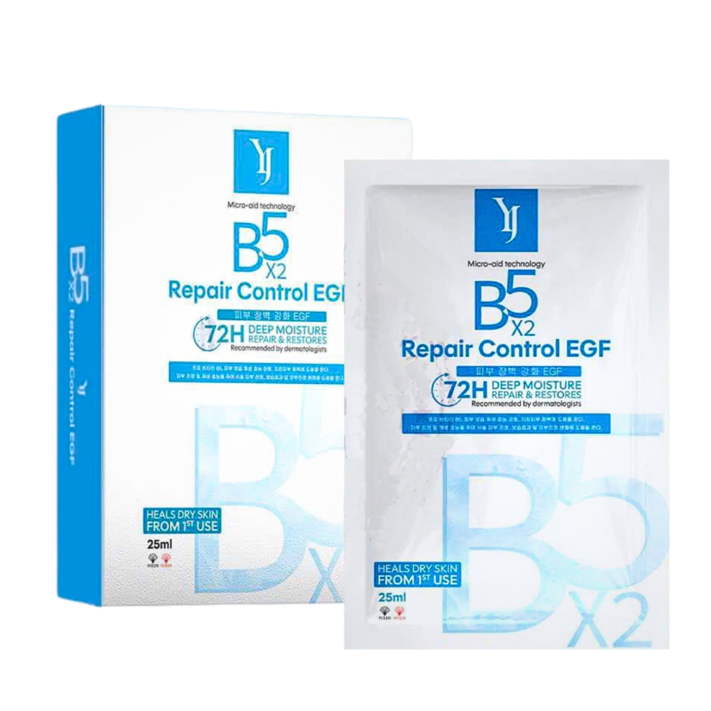 Mặt Nạ B5 X2 Repair Control EGF Mask Yuejin 25ml Hộp 10 Miếng. Mặt Nạ Yuejin Hỗ Trợ Phục Hồi Giúp Gi