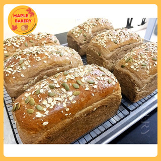  Bánh mì gối đen nguyên cám mix hạt Healthy ít calo hỗ trợ giảm cân làm bữa sáng tiện lợi 1 ổ 430g gồm 12 đến 14 lát 