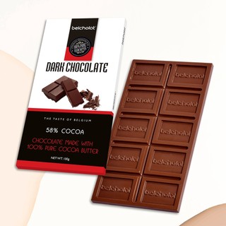 Socola Thanh Đen Belcholat 58% Cacao 100g Dark Chocolate Belcholat đắng dịu Quà tặng cao cấp L2