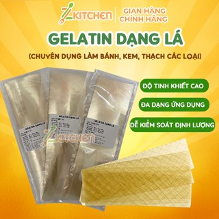  Lá Gelatin Chính Hãng Combo 10 lá làm Khúc bạch Panna cotta Kẹo dẻo Mouse Cheese Cake-ZKitchen 