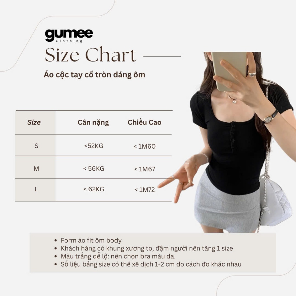 Áo kiểu nữ hè cúc ngực vạt bầu cổ cúp ôm body fit dáng chất thun tăm mềm mịn Gumee - GCC | BigBuy360 - bigbuy360.vn