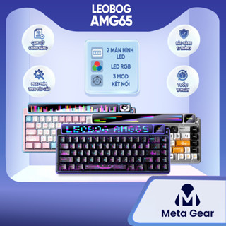 [CHÍNH HÃNG] Bàn phím cơ Bluetooth Leobog AMG65 - Led RGB, Hotswap, 3 mode kết nối, 2 màn hình led
