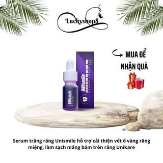 (MUA 1 TẶNG 1) Serum Trắng Răng Unismile, Hỗ Trợ Cải Thiện Vết Ố Vàng Răng, Làm Sạch Mảng Bám Trên Răng Unikare 10ml