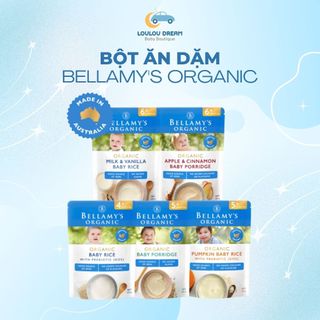 Bột ăn dặm Bellamy Organic từ ngũ cốc hữu cơ cho bé từ 4 tháng tuổi 125g