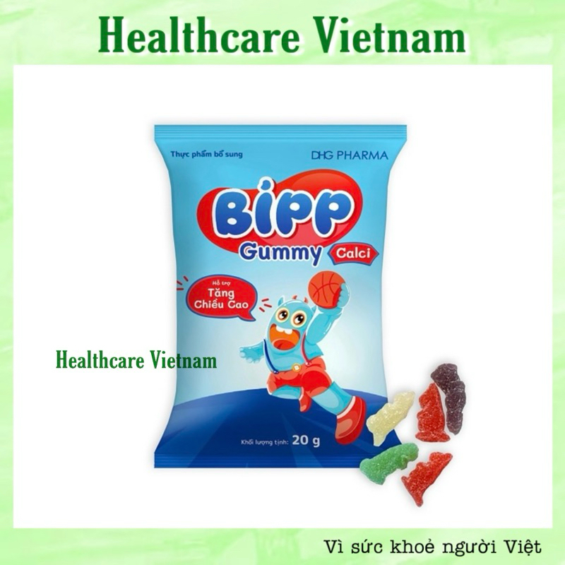 Kẹo Dẻo Bipp Gummy Bổ Sung Calci Giúp Xương Răng Chắc Khoẻ, Tăng Chiều Cao Cho Trẻ