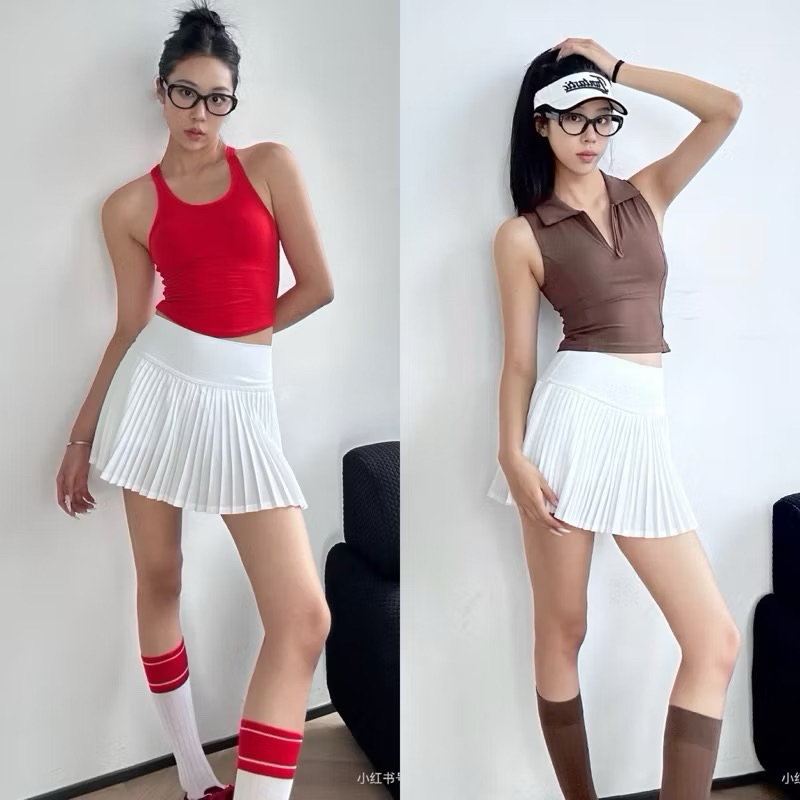 Chân Váy Thể Thao Nữ MILAVY Xếp Ly Nhỏ 2 Lớp Có Để Bóng