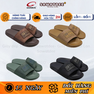 Dép Nam Quai Ngang Da Lộn Thái Lan Gambol 42206 (FORM RỘNG LÙI SIZE) Thời Trang Chính Hãng