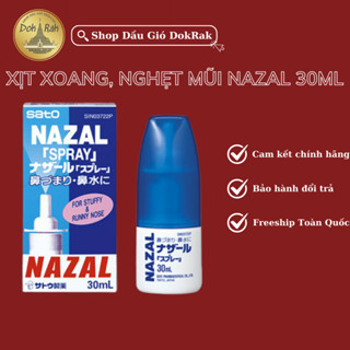 [CHÍNH HÃNG] Xịt Xoang Mũi Ngạt mũi Nazal Sato 30ml Nội Địa Nhật Bản - SHOP DÀU DOKRAK