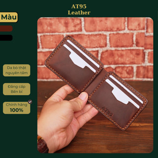 Ví nam ngang Michael nhỏ gọn da bò sáp hàng thủ công thương hiệu AT95