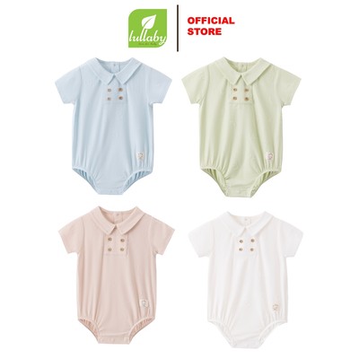 LULLABY - NH432N - Body bé trai cộc tay Single Jacquard