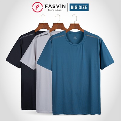 Áo thun nam BIG SIZE Fasvin AHL23185.HN vải Nylon cao cấp mềm mại co giãn thoải mái