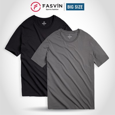 Combo 2 Áo thun nam BIG SIZE Fasvin TS22170.CB2 HN vải cotton mềm mại co giãn thoải mái