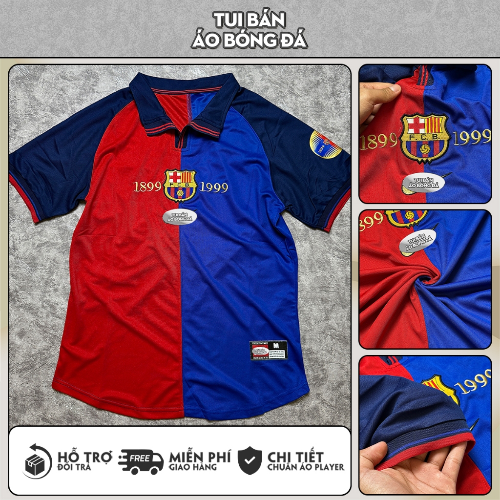 Áo Barcelona Retro 100 Năm 1899-1999 | Áo Bóng Đá Retro Cao Cấp