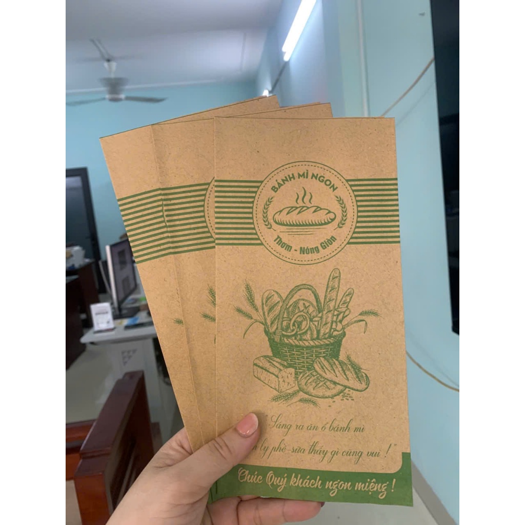 Túi đựng bánh mì pate - 1000 túi 12x24cm - Dùng cho bánh mì nướng máy kẹp nóng