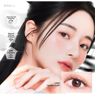 Lens trong suốt cận có độ 1-10 cho mắt thở N’Rosa Angel Eyes phân phối kính áp tròng trong suốt Nano Silicone Hydrogel 