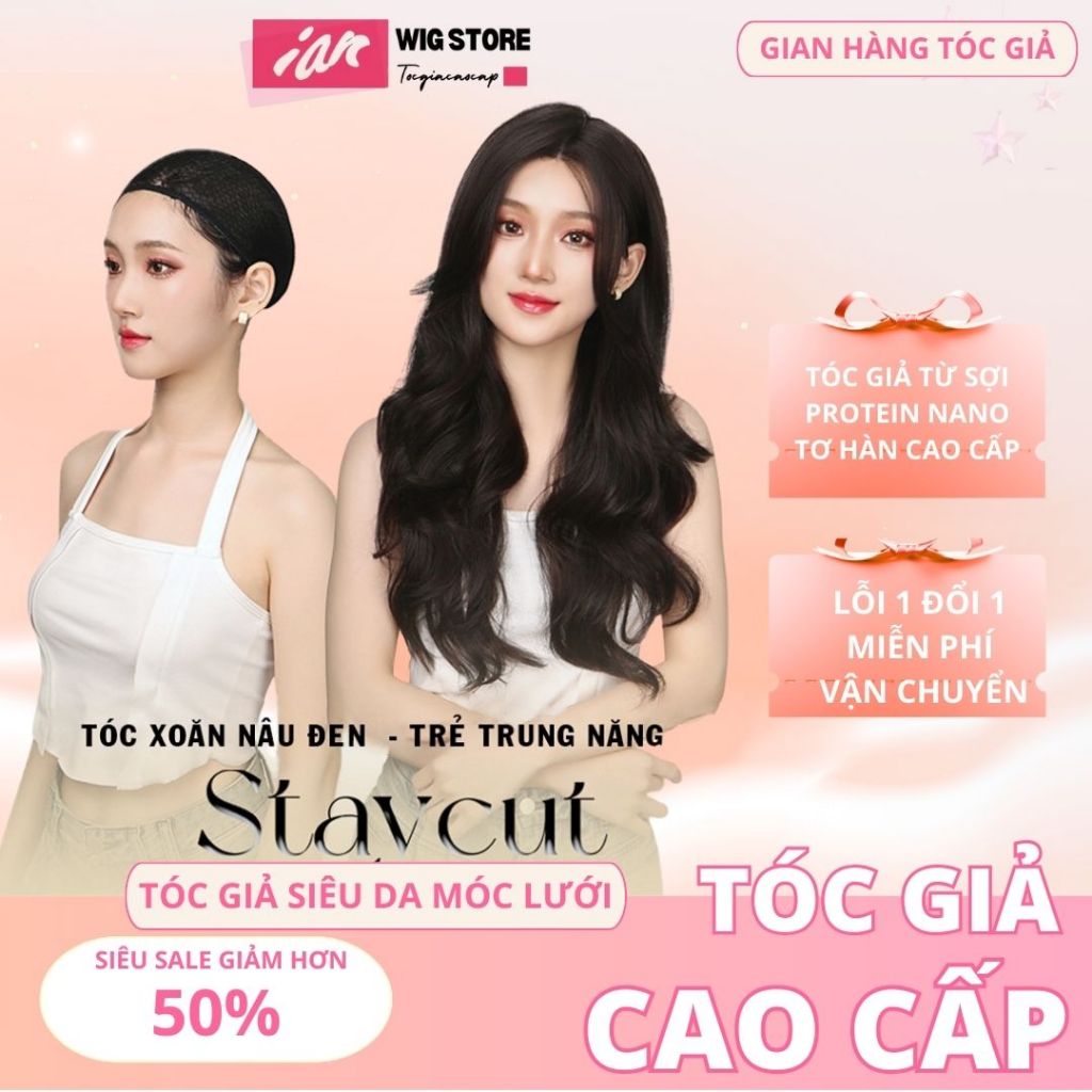 Tóc Giả Siêu Da Đầu Cao Cấp, Tóc Giả iAn Wig