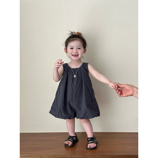 Sẵn (ADBABY) Jumsuit Sát Nách Dáng Bí Cổ Tròn Dành Cho Bé Gái Mùa Hè Phong Cách Thời Trang Hàn Quốc