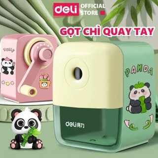 Gọt Chì Quay Tay Chuốt Bút Chì Màu Pastel Deli Nhỏ Gọn Sắc Bén Tiện Lợi Dễ Thương An Toàn Đáy Chống Trượt Chất Lượng 