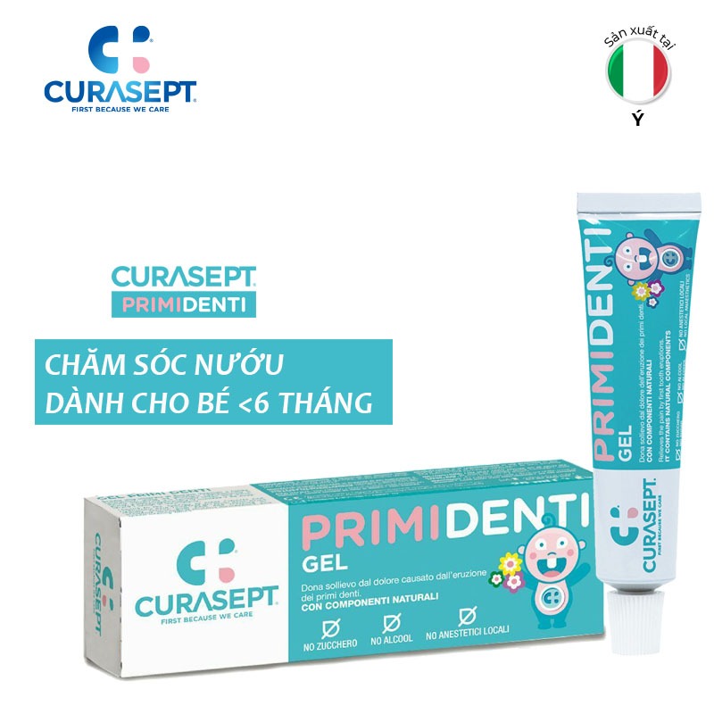 Gel Primi Denti/Teething chăm sóc nướu dành cho trẻ sơ sinh, tuýp 20ml