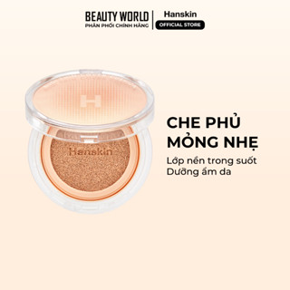 [KOL x Hanskin] Phấn Nước Trang Điểm Mỏng Nhẹ Trong Suốt Nudi-Thin Cover Cushion N01 Pure Cream 12G