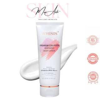 [Chính Hãng] Whisis Kem dưỡng thể trắng da nâng tone chống nắng Whisis Collagen Whitening Body Lotion 200ml